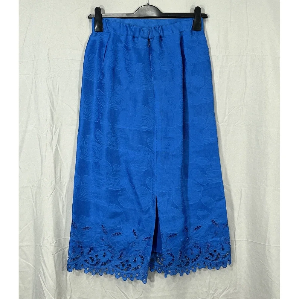 VTG IMAGES OF MANY COLORS Lucrezia SILK Crystal Buttons SUIT SHIRT/SKIRT SET 10